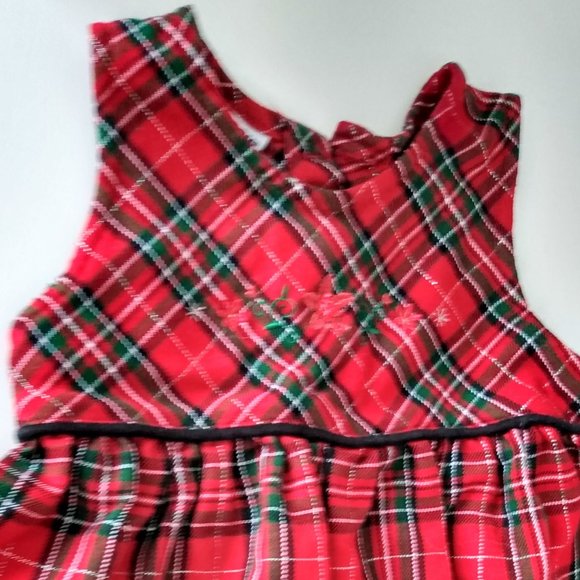 Toddler Girls 18 mos Christmas Tartan Oshkosh Dress - Picture 2 of 6
